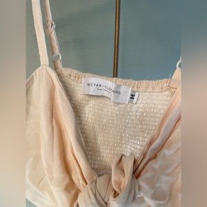 Cream color Crop tie top